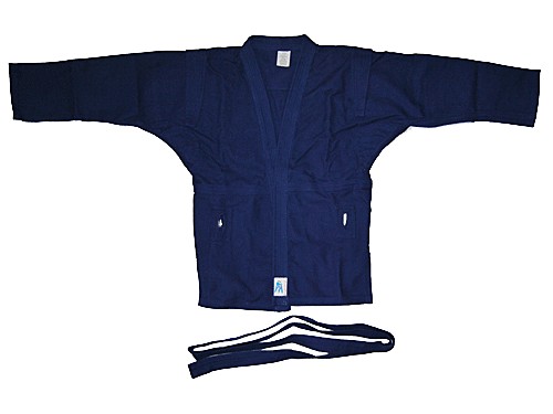 Куртка для самбо. Цвет синий. Размер 36. Состав: 100% хлопок, плотность 550гр./кв.м
