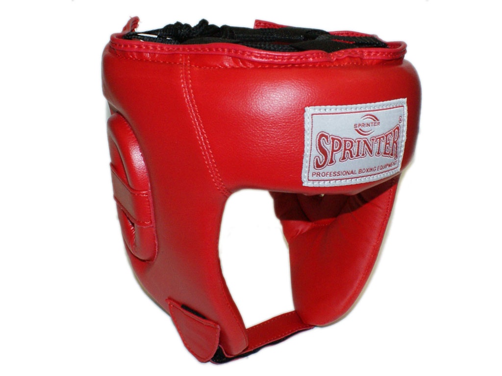 Шлем боксёрский SPRINTER открытый кожзам размер М :15-19: 