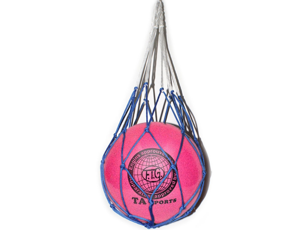Мяч для художественной гимнастики. Диаметр 15 см. Цвет розовый с добавлением глиттера. К мячу прилагается сетка для переноски. :(Т12):