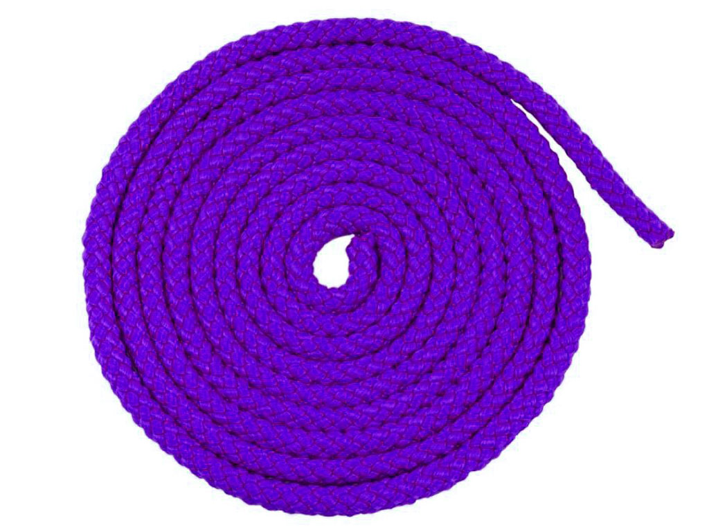 Скакалка гимнастическая, цветная ткань. Длина 3 метра. Цвет фиолетовый. :(АВ251):