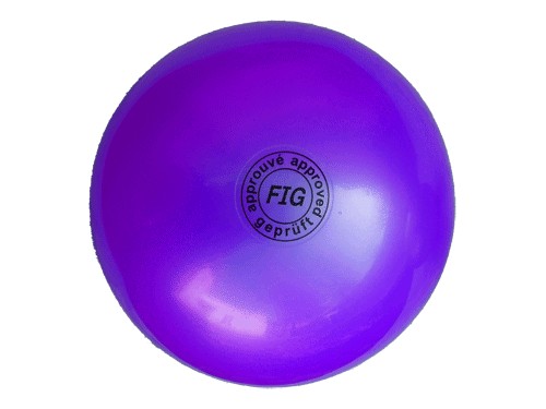 Мяч для художественной гимнастики профессиональный 19см 400грамм. Цвет фиолетовый. Одобрен международной федерацией художественной гимнасти (FIG). На мяче имеется маркировка FIG approved :(АВ2801):