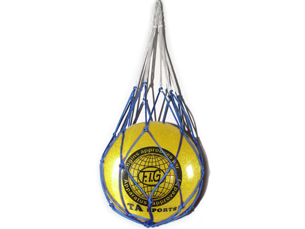Мяч для художественной гимнастики силикон TA sport. Диамерт 19 см. Цвет жёлтый с добавлением глиттера. К мячу прилагается сетка для переноски. :(Т9):