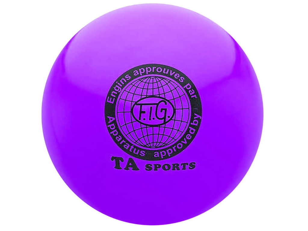 Мяч для художественной гимнастики силикон TA sport. Диаметр 19 см. Цвет фиолетовый. :(Т8):