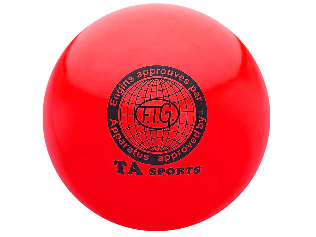 Мяч для художественной гимнастики силикон TA sport. Диаметр 19 см. Цвет красный.:(Т8):