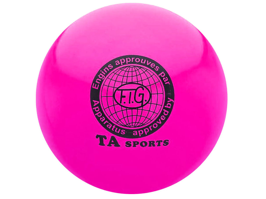 Мяч для художественной гимнастики силикон TA sport. Диаметр 19 см. Цвет розовый.:(Т8):