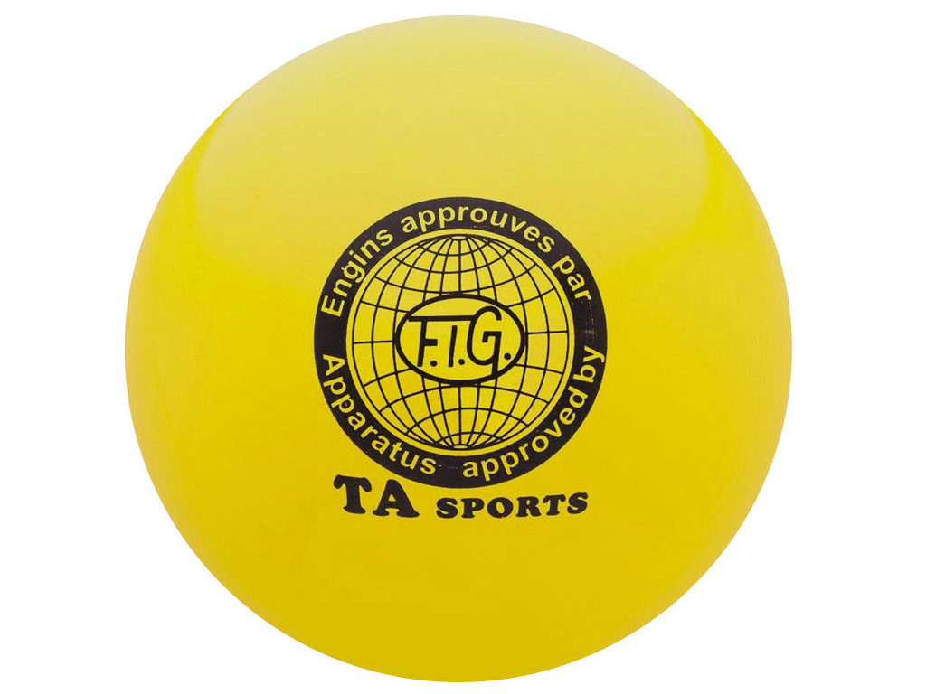 Мяч для художественной гимнастики. Диаметр 15 см. Цвет жёлтый. :(Т11):