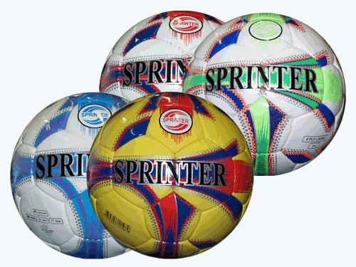 Мяч футбольный с полимерный покрытием. Материал: 5 слойная пресскожа. :(JM(SPR-1) DUXON):