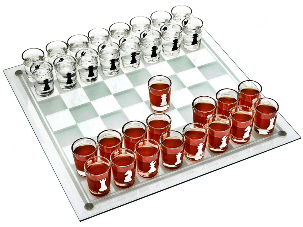 Подарочный набор «Пьяные шахматы» рюмки :086 L: