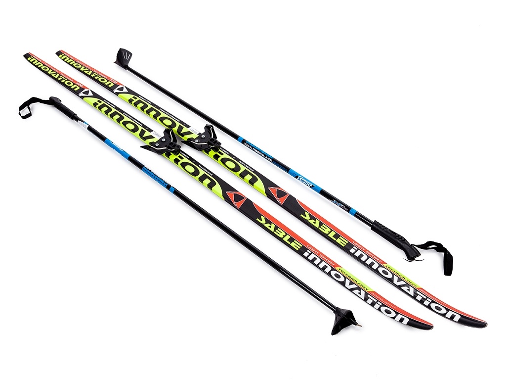 Лыжный комплект STS. ( лыжи, палки, крепл.75 мм.) :(180 step):