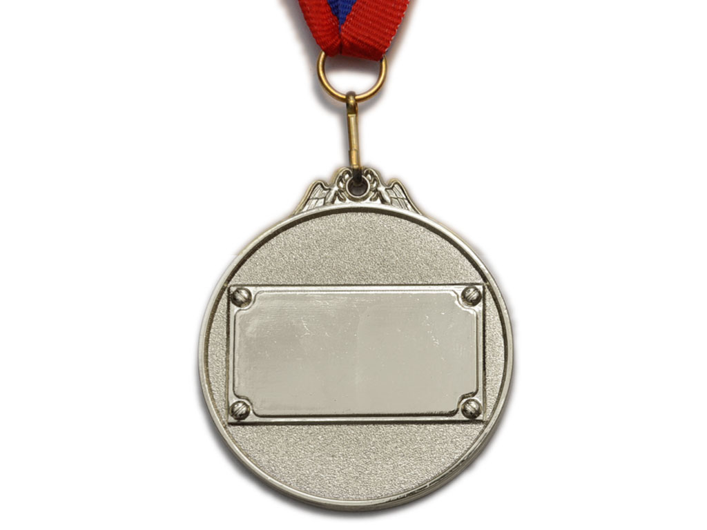 Медаль спортивная с лентой 2 место d - 5,3 см :530-2
