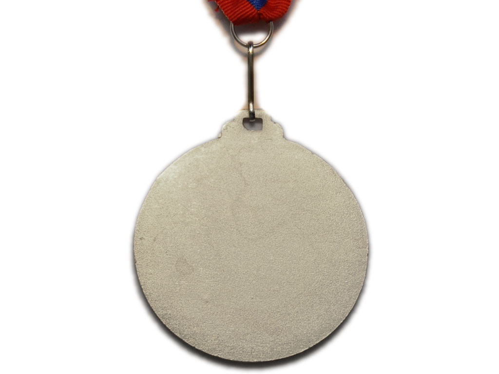 Медаль спортивная с лентой 2 место d - 6,5 см :5202-2