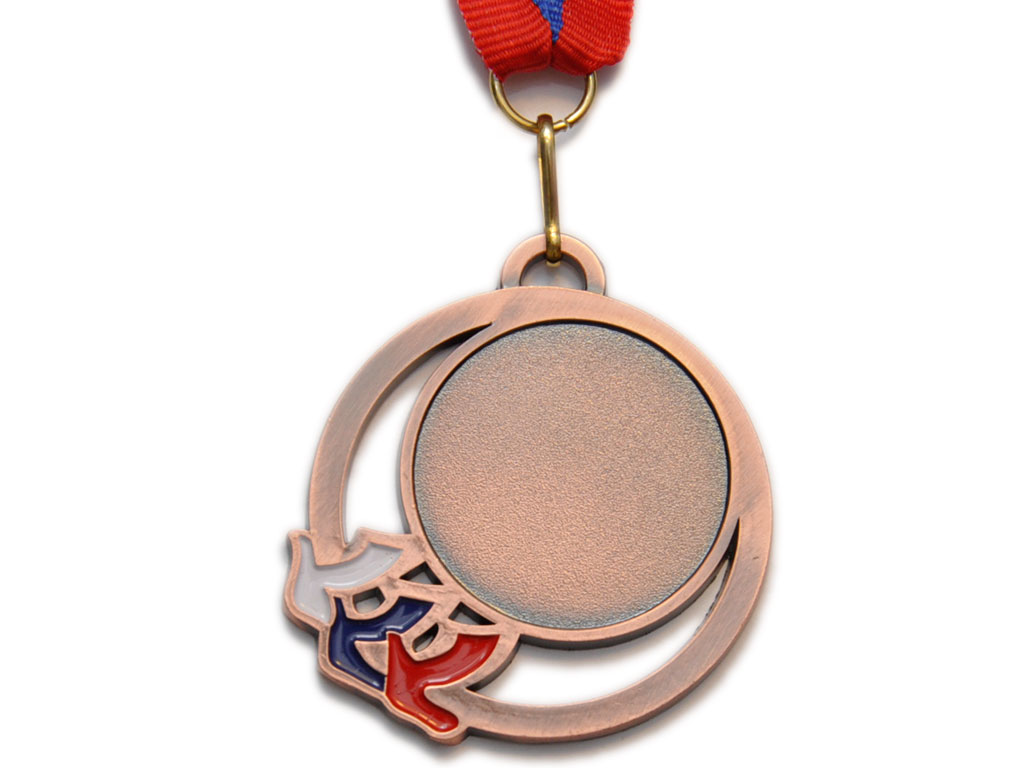 Медаль спортивная с лентой 3 место d - 5 см :5201-22