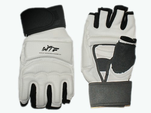 Перчатки для тхеквондо с напульсником на липучке. Размер S. :(ZZT-004S):