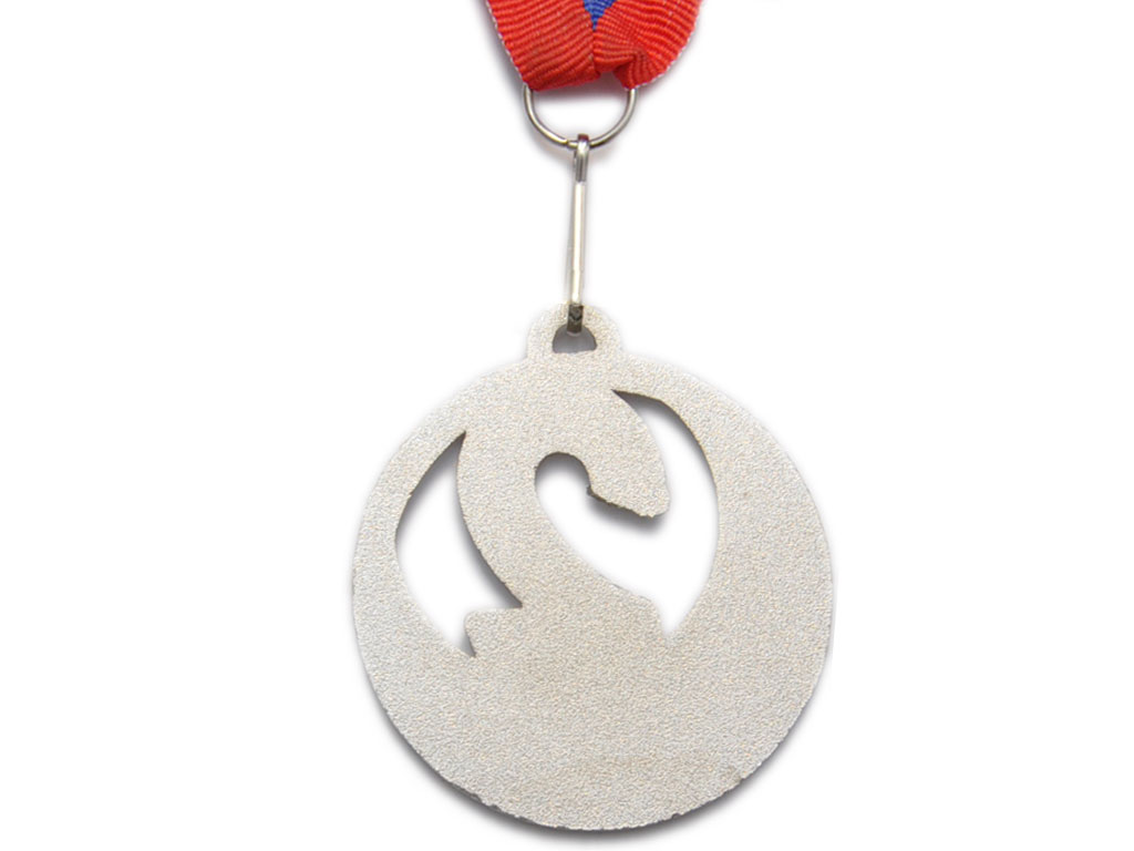 Медаль спортивная с лентой 2 место d - 5 см :5501-2