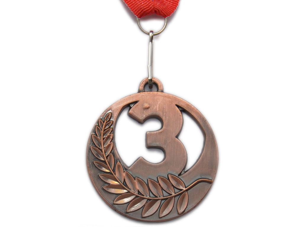 Медаль спортивная с лентой 3 место d - 5 см :5501-3