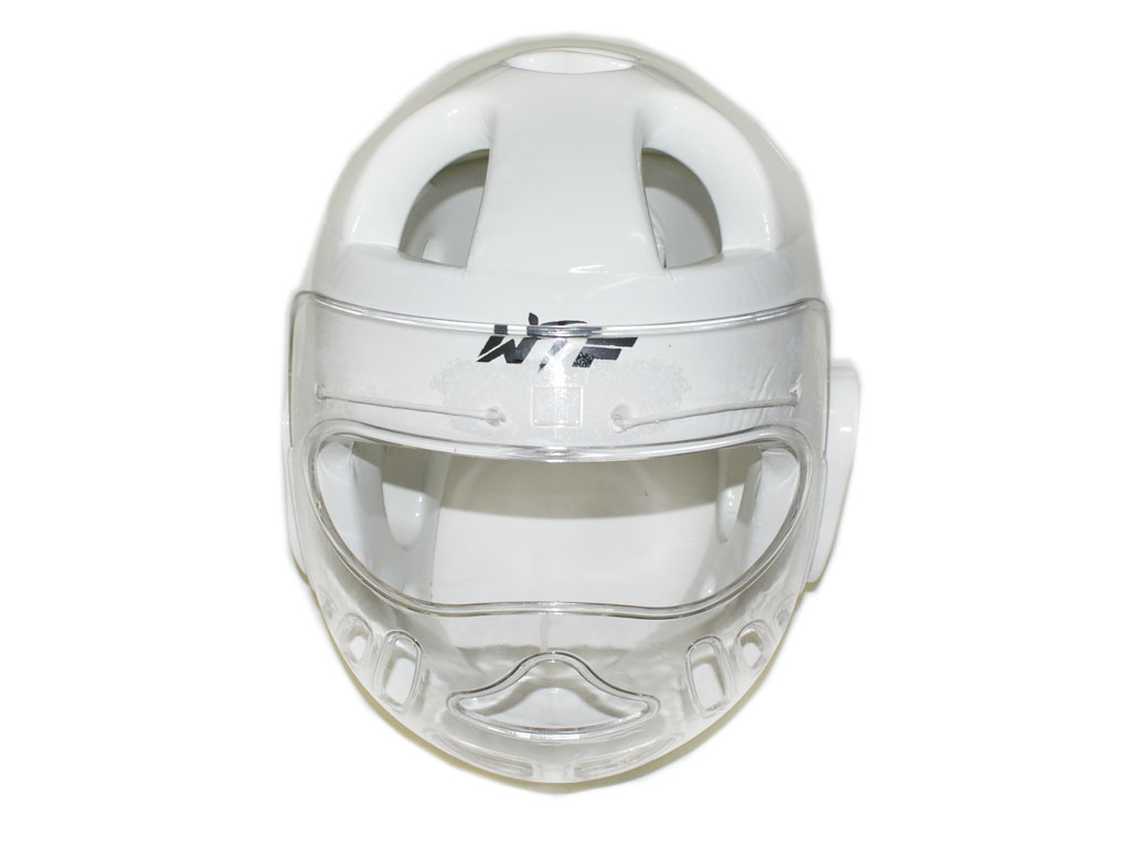 Шлем для тхеквондо с маской. Цвет: белый. Размер L. ZTT-001L-Б