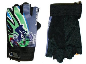 Велосипедные перчатки  BP-SM-B03-З цвет зелено-голубой купить оптом у поставщика sprinter-opt.ru