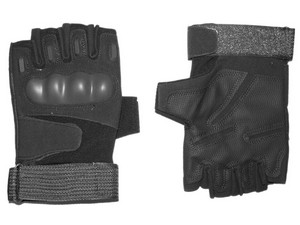 Велосипедные перчатки  с пластмассовым усилением BP-ZYH-B06-Ч цвет черный купить оптом у поставщика sprinter-opt.ru