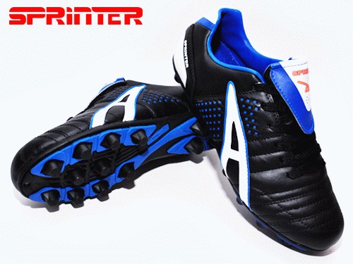 Футбольные бутсы с круглыми шипами SPRINTER BLACK :AX5566-45 купить оптом у поставщика sprinter-opt.ru