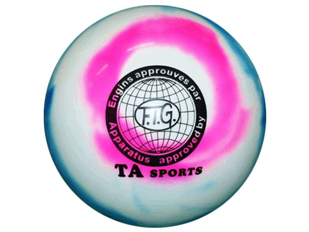 Мяч для художественной гимнастики силикон TA sport. Диаметр 19 см. Цвет: радуга. :(Т8):