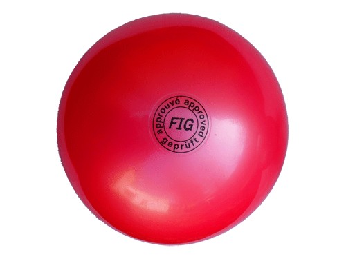 Мяч для художественной гимнастики профессиональный 19см 400грамм. Цвет красный.  Одобрен международной федерацией художественной гимнасти (FIG). На мяче имеется маркировка FIG approved :(АВ2801):