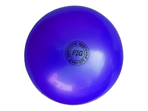 Мяч для художественной гимнастики профессиональный 19см 400грамм. Цвет синий. Одобрен международной федерацией художественной гимнасти (FIG). На мяче имеется маркировка FIG approved :(АВ2801):