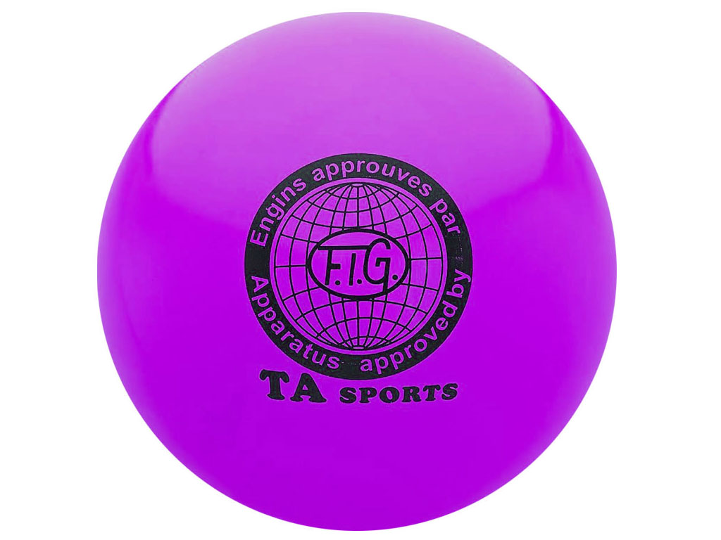 Мяч для художественной гимнастики. Диаметр 15 см. Цвет фиолетовый.:(Т11):