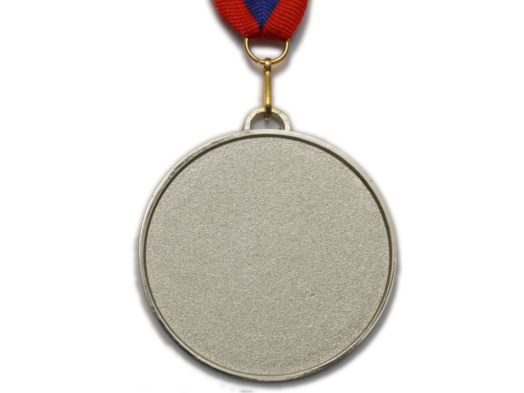 Медаль спортивная с лентой 2 место d - 6,5 см :5201-8