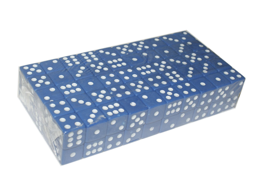 Кубик игровой №15. Цвет синий. Продажа упаковками. В упаковке 100 шт. К15#-С