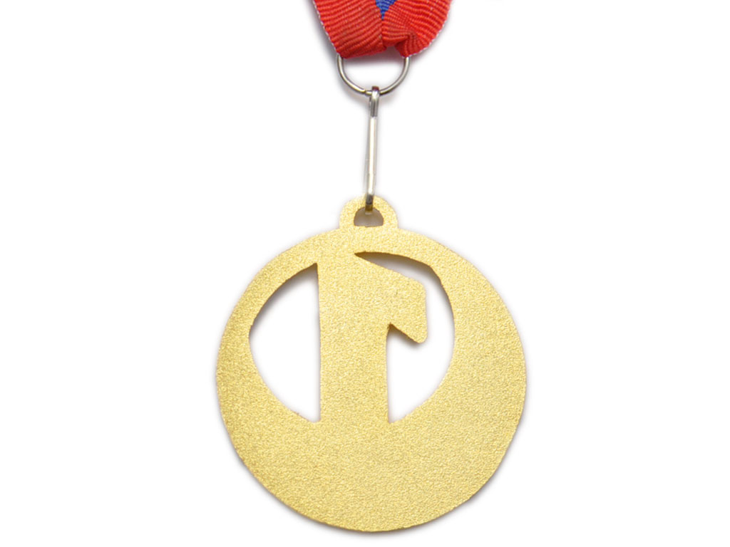 Медаль спортивная с лентой 1 место d - 5 см :5501-1
