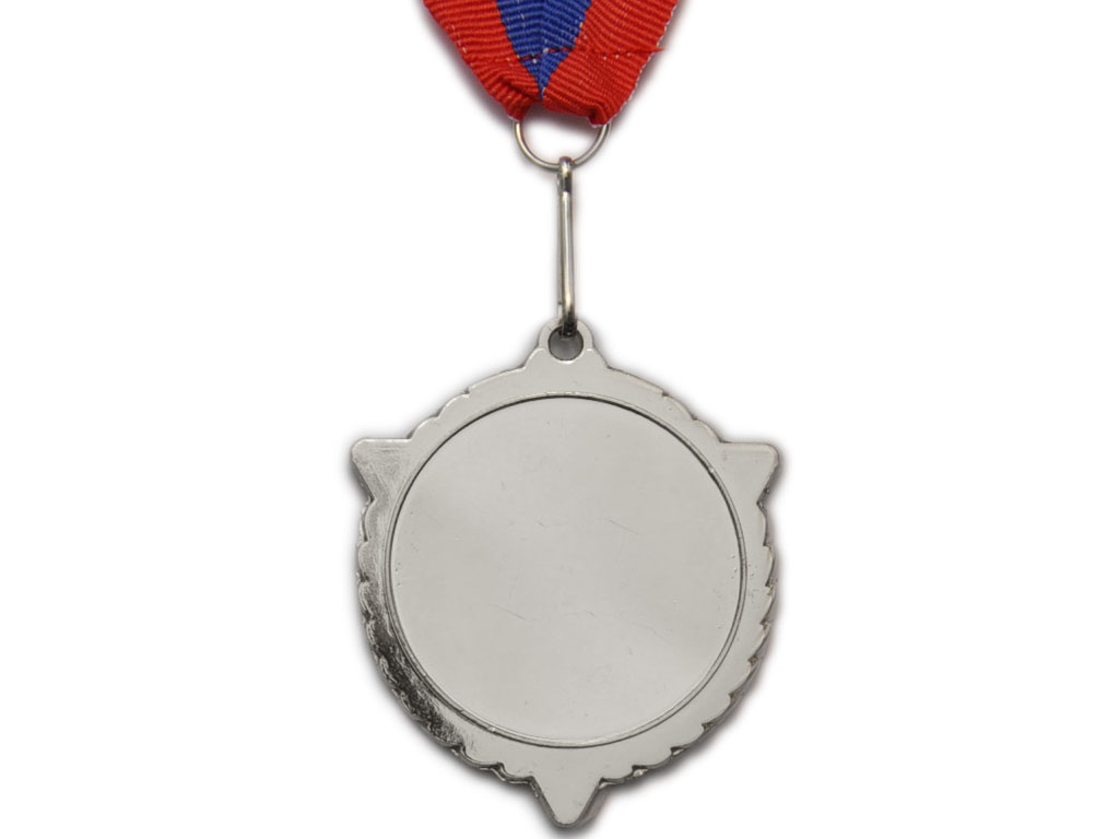 Медаль спортивная с лентой за 2 место. Диаметр 5 см: 5502-2