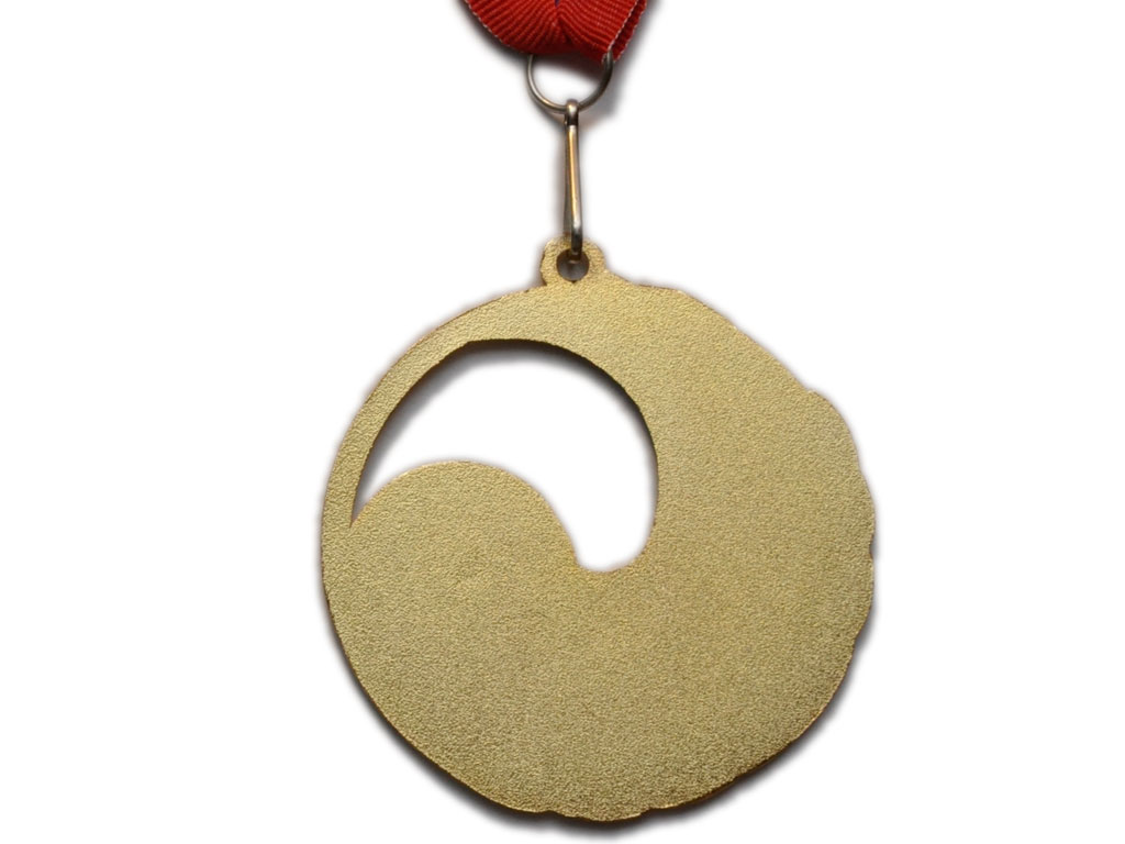 Медаль спортивная с лентой 1 место d - 7 см :5707-1