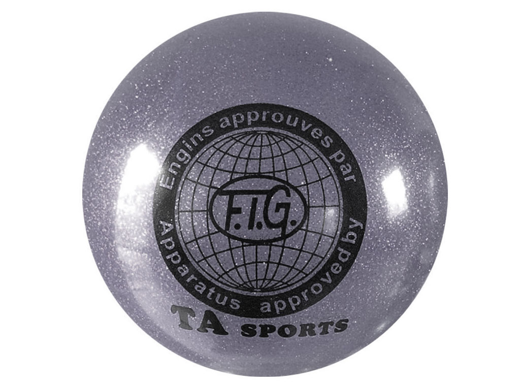 Мяч для художественной гимнастики силикон TA sport. Диамерт 19 см. Цвет серебрянный с добавлением глиттера. К мячу прилагается сетка для переноски. Т9
