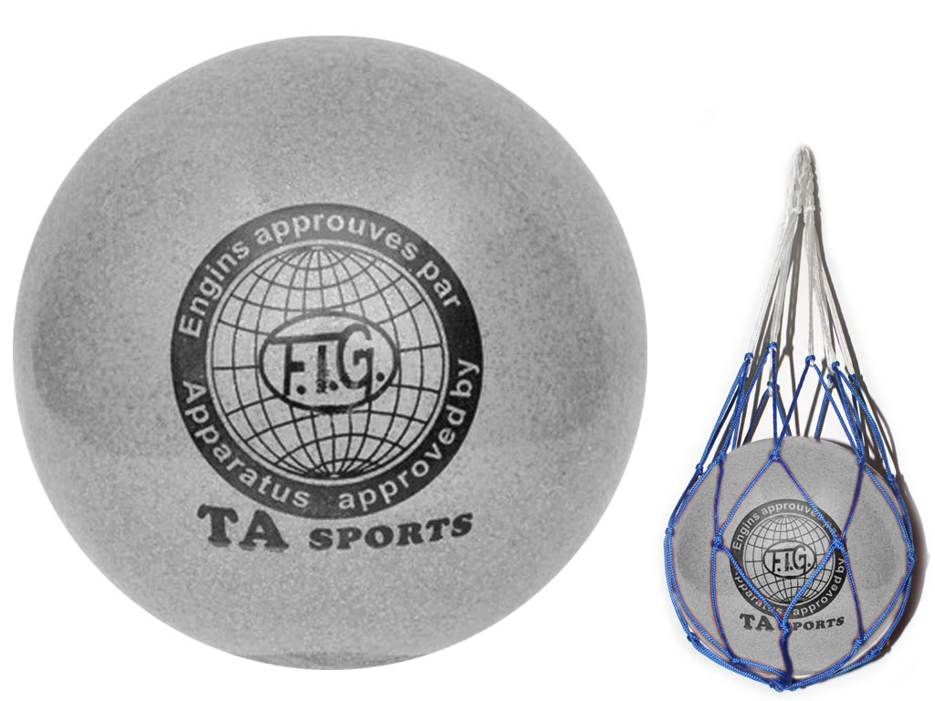 Мяч для художественной гимнастики силикон TA sport. Диамерт 15 см. Цвет серебрянный с добавлением глиттера. К мячу прилагается сетка для переноски. Т12