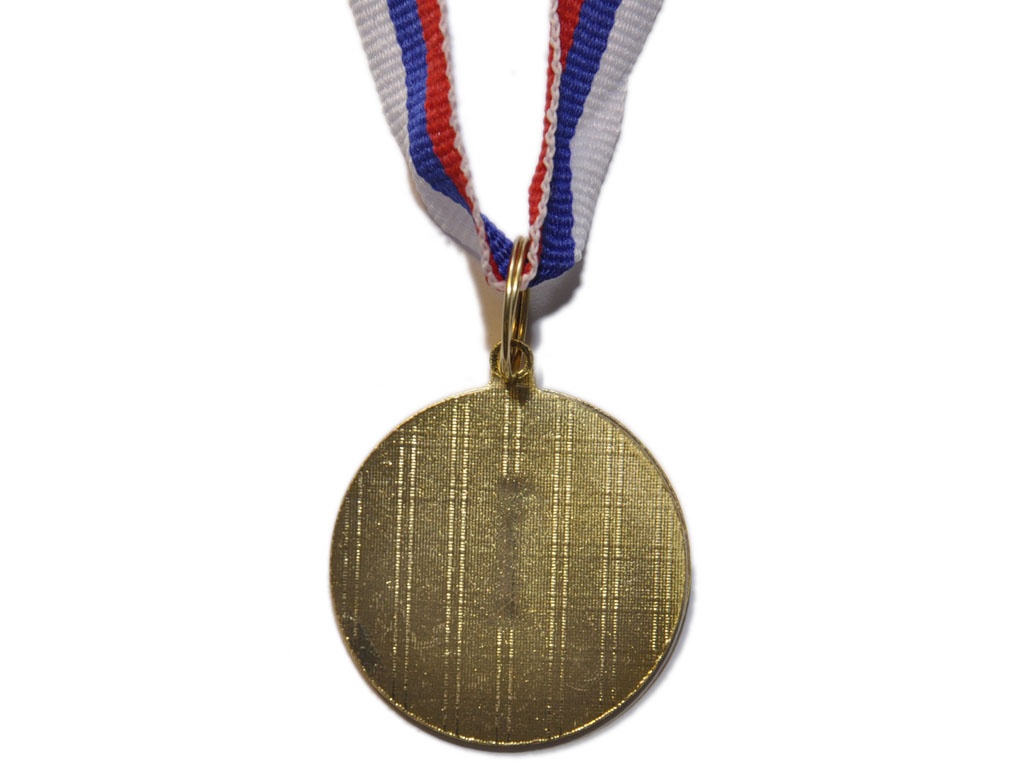 Медаль спортивная с лентой 1 место d - 3,5 см :1735-1