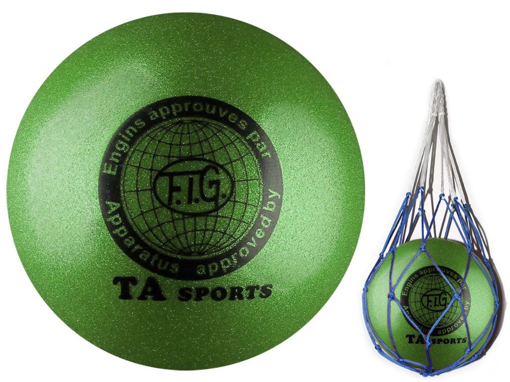 Мяч для художественной гимнастики. Диаметр 19 см. Цвет зелёный имитация 
