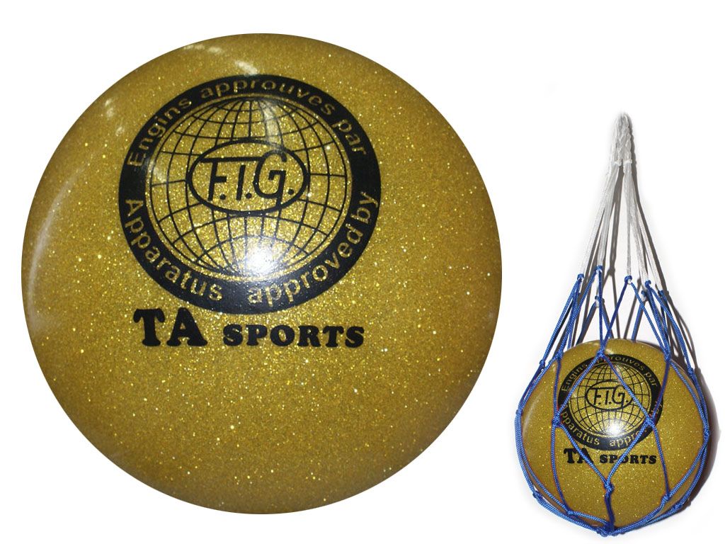 Мяч для художественной гимнастики. Диаметр 15 см. Цвет жёлтый имитация 