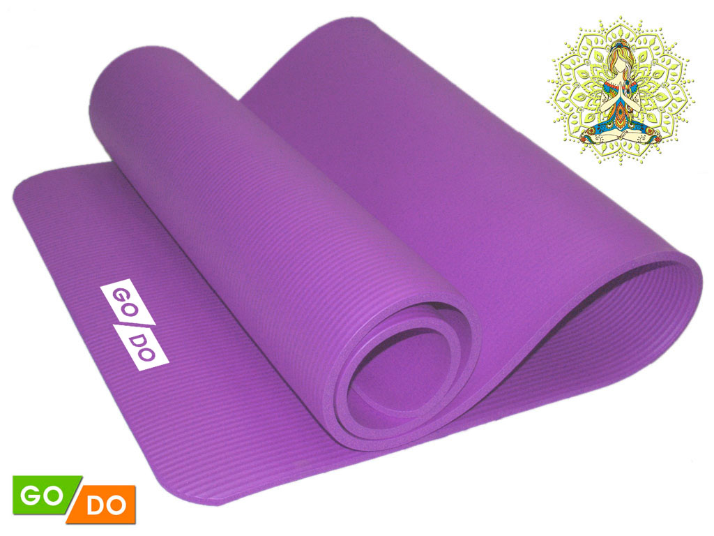 Коврик для йоги и фитнеса фиолетовый GO DO :PURPLE К6010
