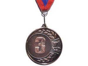 Медаль спортивная с лентой 3 место d - 6,5 см :1905-3 купить оптом у поставщика sprinter-opt.ru